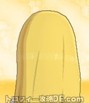 サンムーン女主人公の髪型ストレートロング・色ゴールド(後ろ姿)