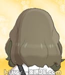 サンムーン女主人公の髪型ミディアムパーマ・色アッシュブラウン(後ろ姿)