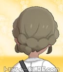 サンムーン女主人公の髪型ギブソンタック・色アッシュブラウン(後ろ姿)