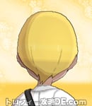 サンムーン女主人公の髪型ショート・色ゴールド(後ろ姿)