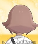 サンムーン女主人公の髪型スプラッシュカール・色ピンクブラウン(後ろ姿)