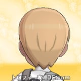 サンムーン男主人公の髪型ミディアムストレート・髪色ライトベージュの後ろ姿