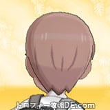 サンムーン男主人公の髪型ミディアムストレート・髪色ピンクブラウンの後ろ姿