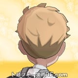 サンムーン男主人公の髪型ソフトリーゼント・髪色ライトベージュの後ろ姿