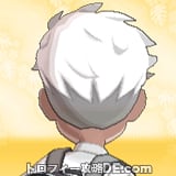 サンムーン男主人公の髪型ソフトリーゼント・髪色ホワイトの後ろ姿